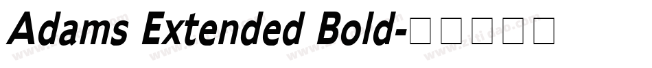 Adams Extended Bold字体转换
